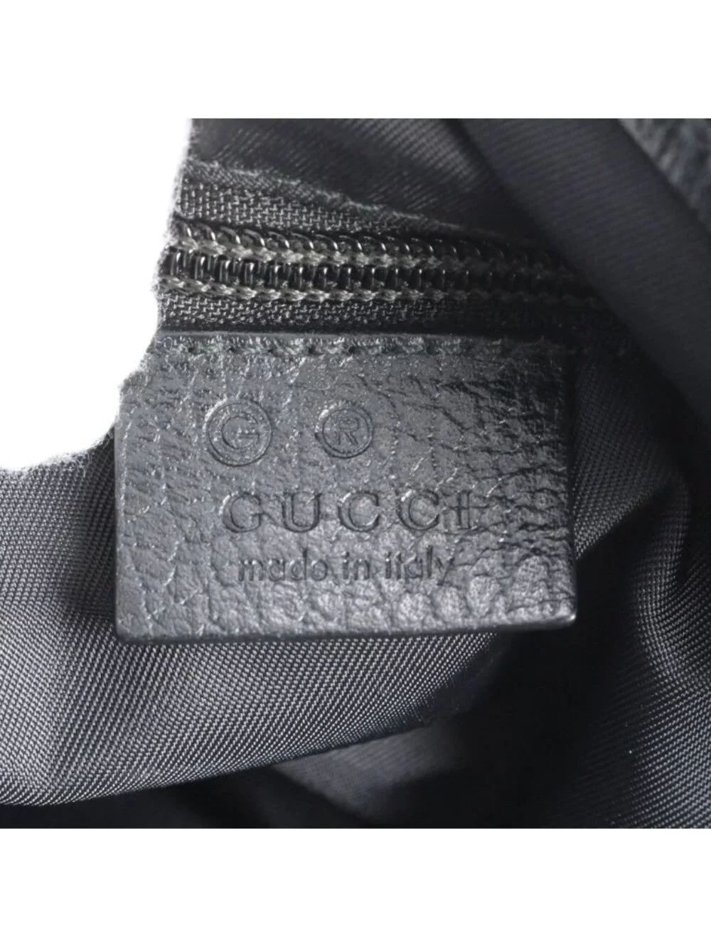 Gucci GG Nylon Leather Shoulder Bag Crossbody Messenger Black